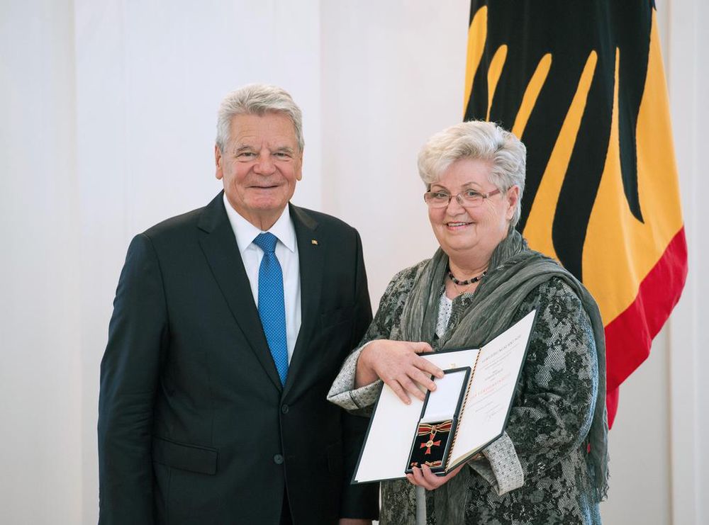 Elfriede und Bundespräsident Gauck